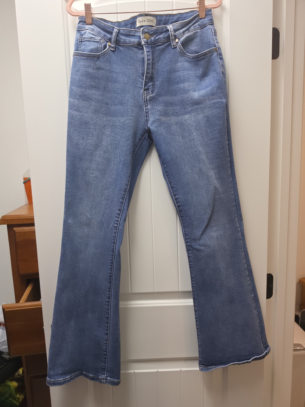 Soho Medium Blue Wide Leg Jeans